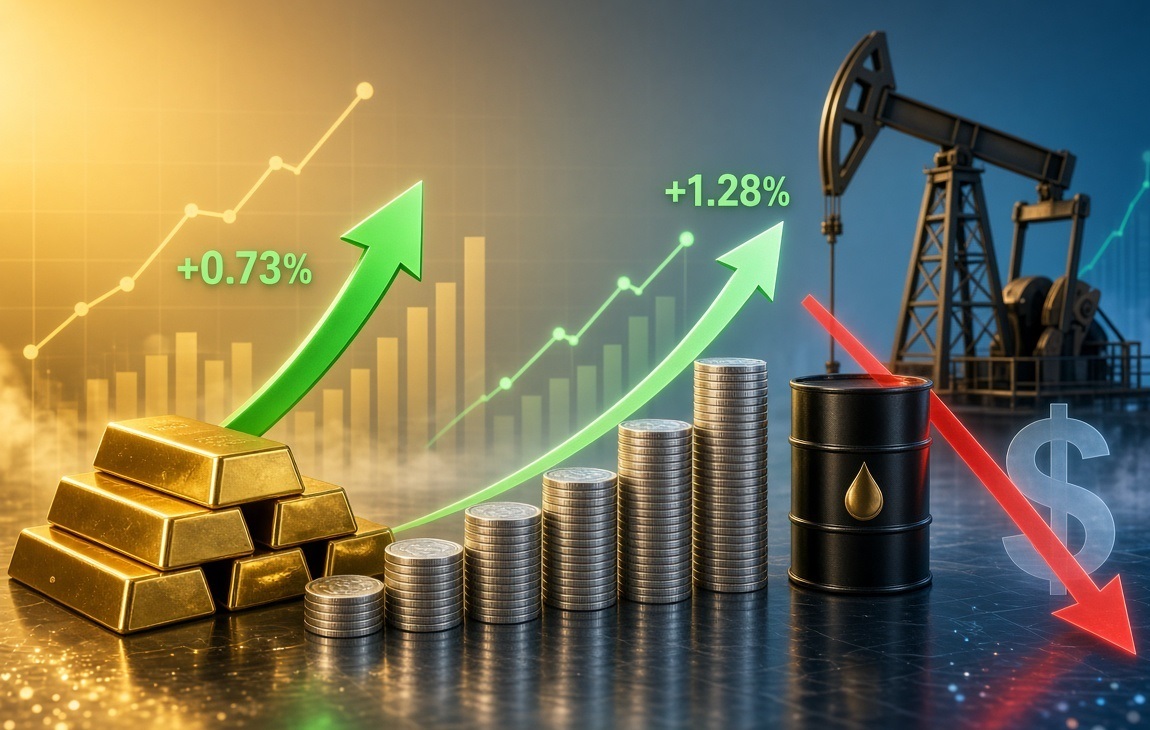 Gold and silver recover as oil and the US dollar ease