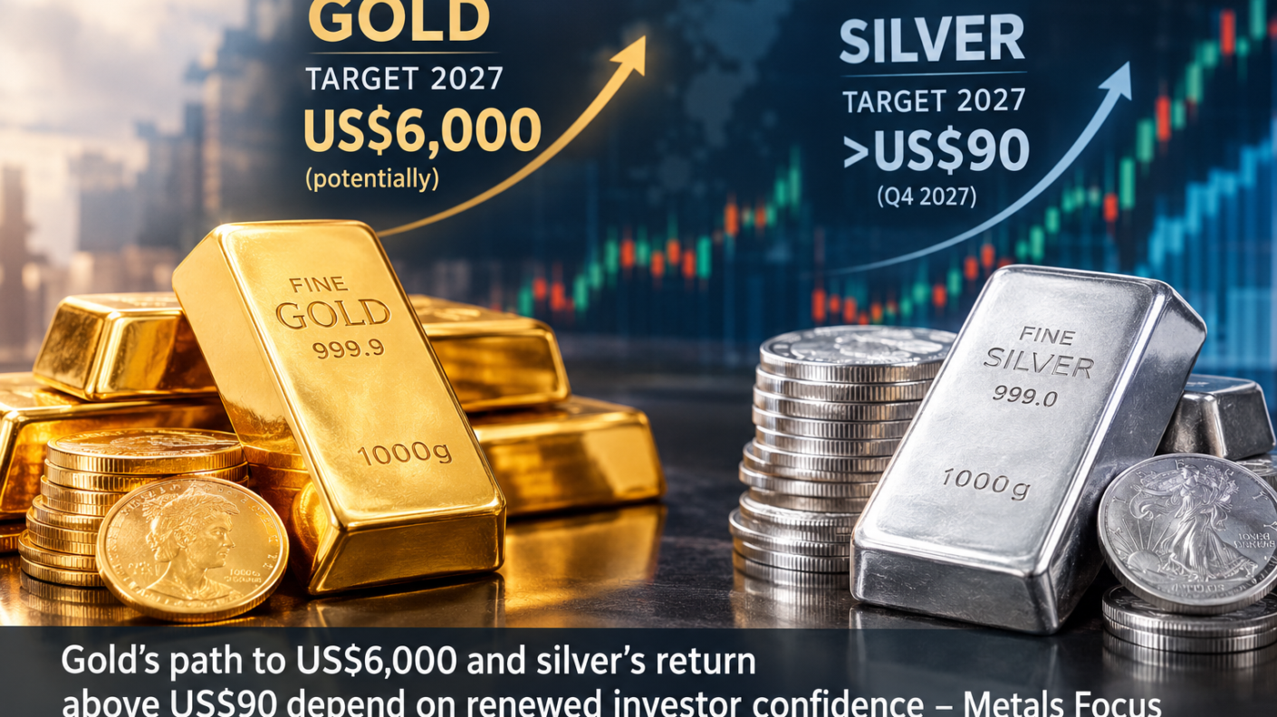 Gold’s Path to US$6,000 and Silver’s Return Above US$90 Depend on Renewed Investor Confidence