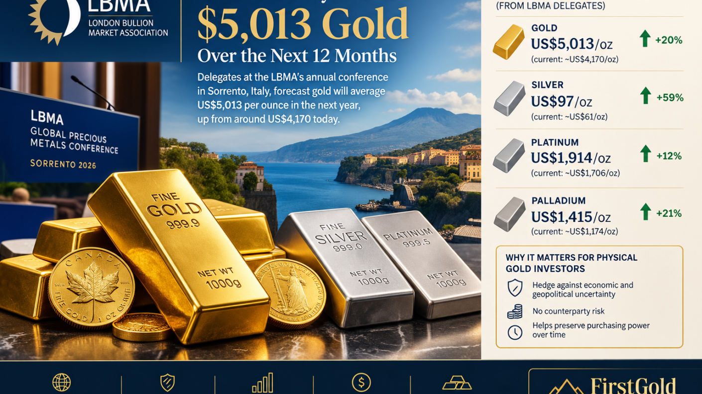 Gold Industry Predicts $5,013 Gold Over the Next 12 Months