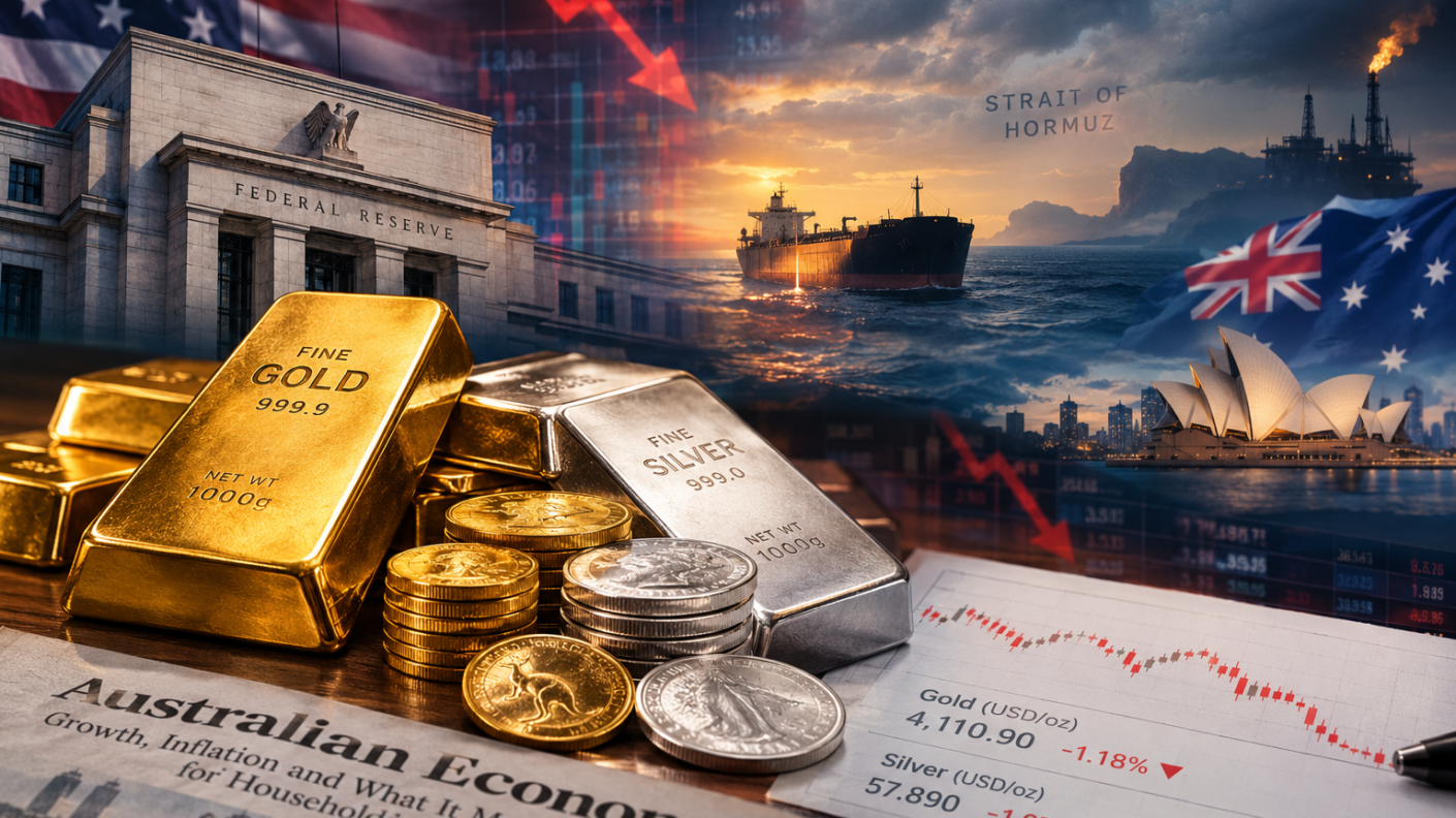 Gold and Silver Fall as Inflation Returns to Centre Stage