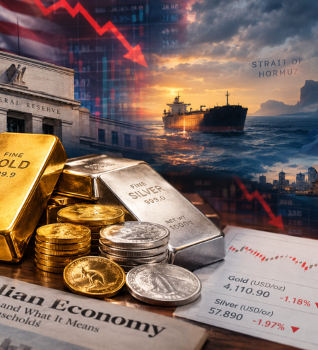 Gold and Silver Fall as Inflation Returns to Centre Stage