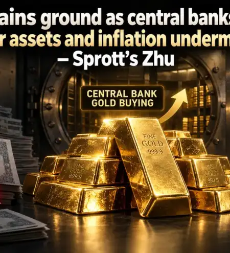 Gold gains ground as central banks retreat from dollar assets