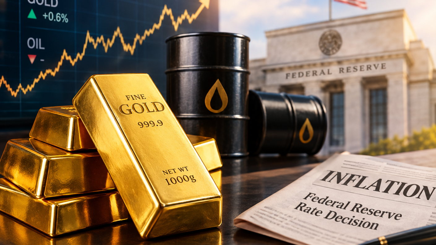 Gold Rebounds as Falling Oil Prices Ease Inflation Fears Ahead of Fed Meeting