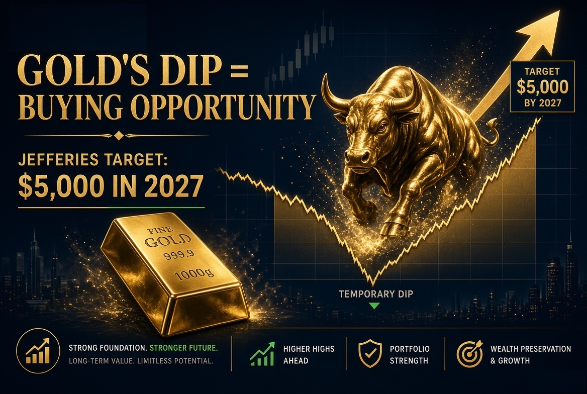 Gold's dip is a buying opportunity as Jefferies targets $5,000 in 2027