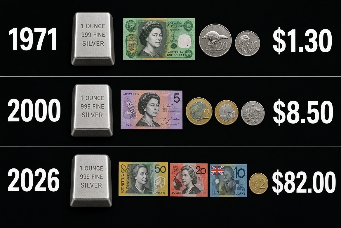 Silver vs Fiat Currency: A Powerful Illustration of Money’s Loss of Purchasing Power Over Time