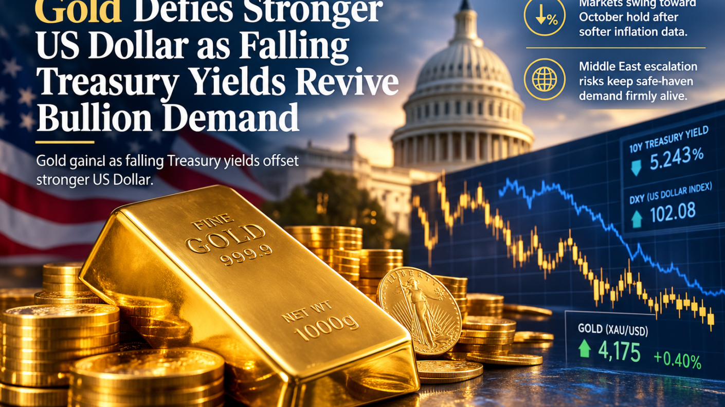 Gold Defies Stronger US Dollar as Falling Treasury Yields Revive Bullion Demand