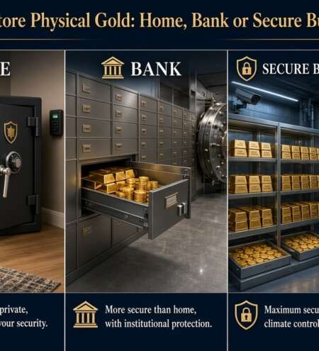 Where to Store Physical Gold Home, Bank or Secure Bullion Vault